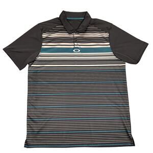 Oakley Golf Polo Shirt, Men's Hydrolix Flex Stretch, Gray Size Large